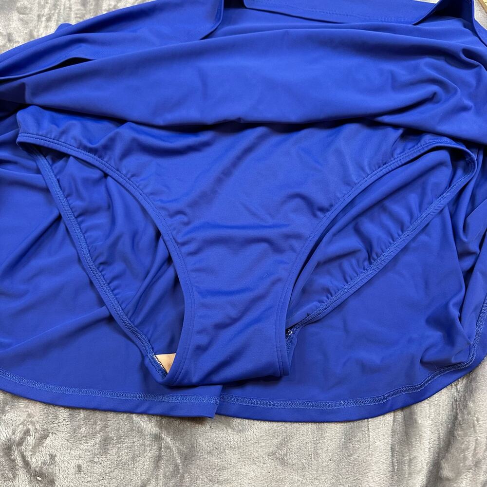 LL Bean Royal Blue Swim Skirt Swimskirt Skirted Bottoms Women's 18 18W - Picture 3 of 8